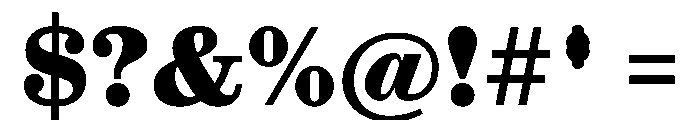 Ionic Modern Text Extrabold Font OTHER CHARS