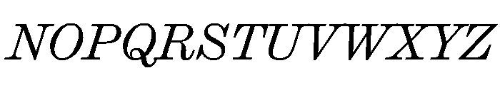 Ionic Modern Text Light Italic Font UPPERCASE