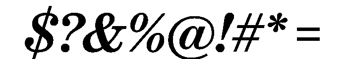 Ionic Modern Text Medium Italic Font OTHER CHARS