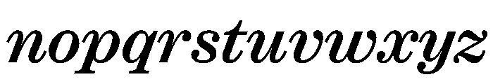 Ionic Modern Text Medium Italic Font LOWERCASE