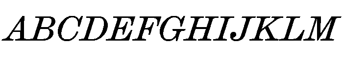 Ionic Modern Text Regular Italic Font UPPERCASE