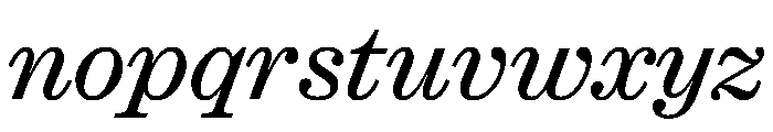 Ionic Modern Text Regular Italic Font LOWERCASE