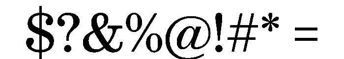 Ionic Modern Text Regular Font OTHER CHARS