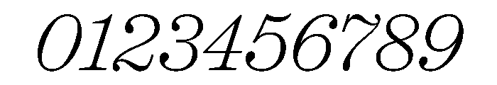Ionic Modern Text Thin Italic Font OTHER CHARS