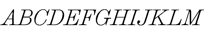 Ionic Modern Text Thin Italic Font UPPERCASE