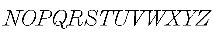 Ionic Modern Text Thin Italic Font UPPERCASE