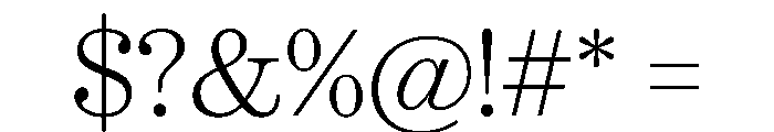 Ionic Modern Text Thin Font OTHER CHARS