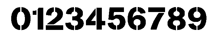 Iron Crate Stencil Regular Font OTHER CHARS