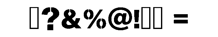 Iron Crate Stencil Regular Font OTHER CHARS
