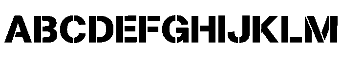 Iron Crate Stencil Regular Font UPPERCASE
