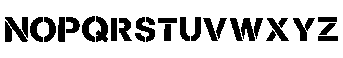 Iron Crate Stencil Regular Font UPPERCASE