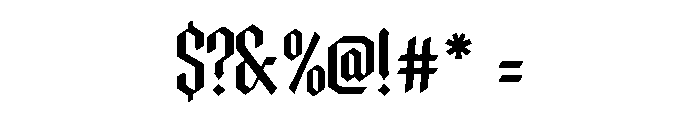 Iron Gothic Font OTHER CHARS