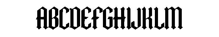 Iron Gothic Font UPPERCASE