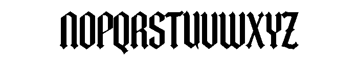 Iron Gothic Font UPPERCASE