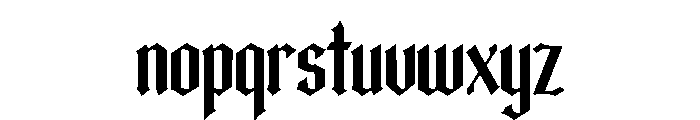 Iron Gothic Font LOWERCASE