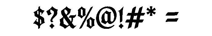 Ironclad Gothic Regular Font OTHER CHARS