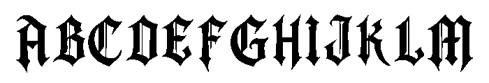 Ironclad Gothic Regular Font UPPERCASE