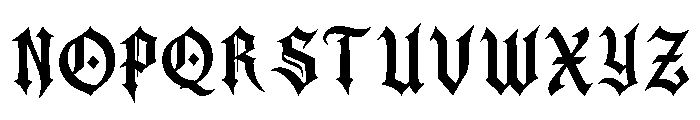 Ironclad Gothic Regular Font UPPERCASE