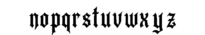 Ironclad Gothic Regular Font LOWERCASE