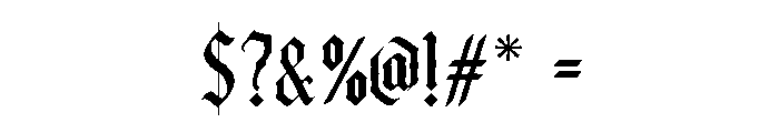 Ironcrest Gothic Font OTHER CHARS