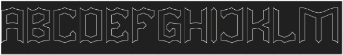 IRON MANUSCRIPT-Hollow-Inverse otf (400) Font UPPERCASE