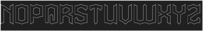 IRON MANUSCRIPT-Hollow-Inverse otf (400) Font UPPERCASE