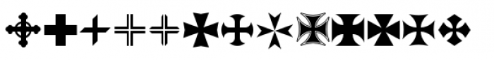 Ironside Crosses Font LOWERCASE