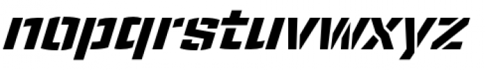 Ironstrike Stencil Extra Bold Italic Font LOWERCASE