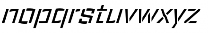 Ironstrike Stencil Regular Italic Font LOWERCASE