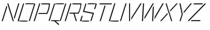 Ironstrike Stencil Thin Italic Font UPPERCASE