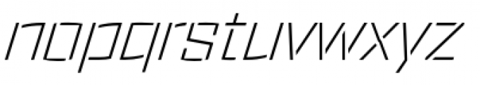 Ironstrike Stencil Thin Italic Font LOWERCASE