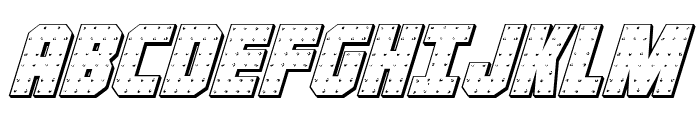 Iron Forge 3D Italic Font UPPERCASE