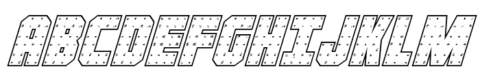 Iron Forge Outline Italic Font UPPERCASE