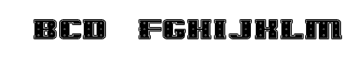 IronCladBoltedRaised SW Font LOWERCASE