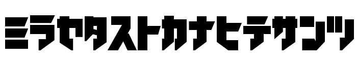iron katakana Black Font LOWERCASE