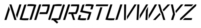 Ironstrike Stencil Italic Font UPPERCASE