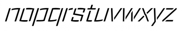 Ironstrike Stencil Light Italic Font LOWERCASE
