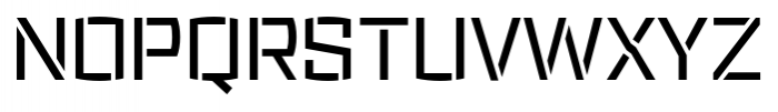 Ironstrike Stencil Regular Font UPPERCASE