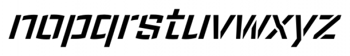 Ironstrike Stencil Semibold Italic Font LOWERCASE
