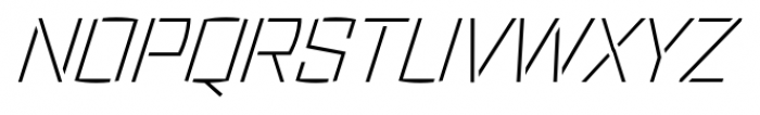 Ironstrike Stencil Thin Italic Font UPPERCASE