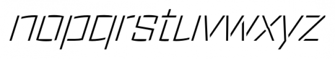 Ironstrike Stencil Thin Italic Font LOWERCASE