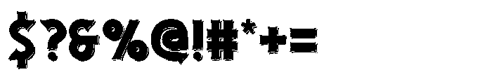 Iron Ape Shadow Font OTHER CHARS