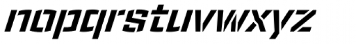 Ironstrike Stencil Bold Italic Font LOWERCASE