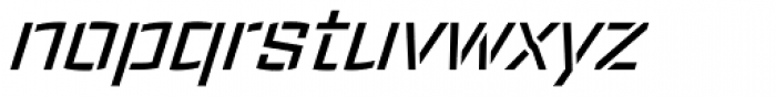 Ironstrike Stencil Italic Font LOWERCASE