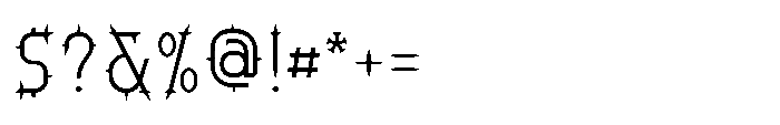 Ironthorn Extra Light Font OTHER CHARS