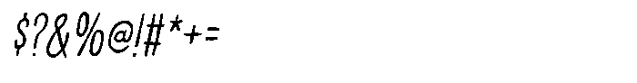 Irritating Noises Italic Font OTHER CHARS