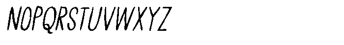 Irritating Noises Italic Font LOWERCASE