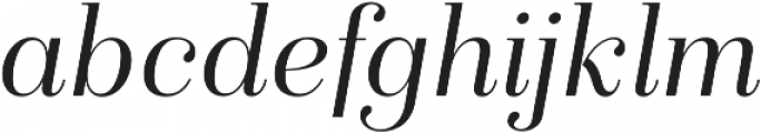Isabel Light-Italic otf (300) Font LOWERCASE