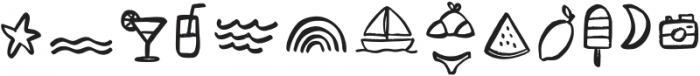 Island Sun Symbols Regular otf (400) Font LOWERCASE