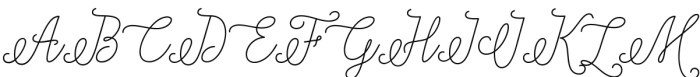 Isabella Script Monoline Font UPPERCASE